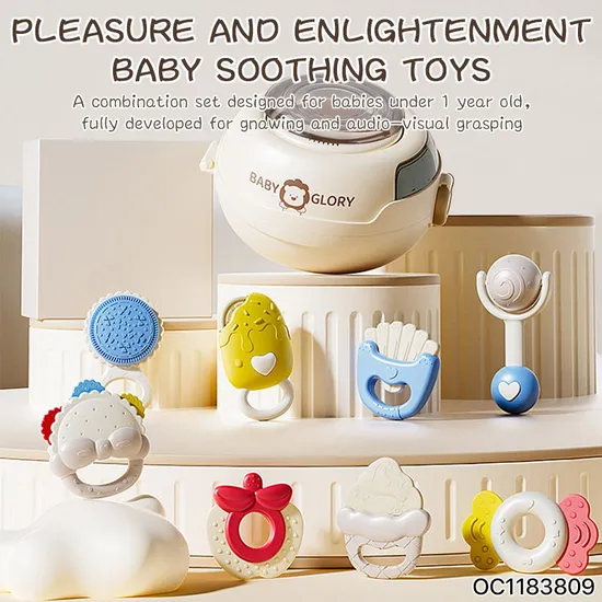 Newborn Baby Kid Toy Early Childhood Development Baby Balls Rainbow Rattle Bells Sensory Toy Eco Friendly Toy with Storage Box