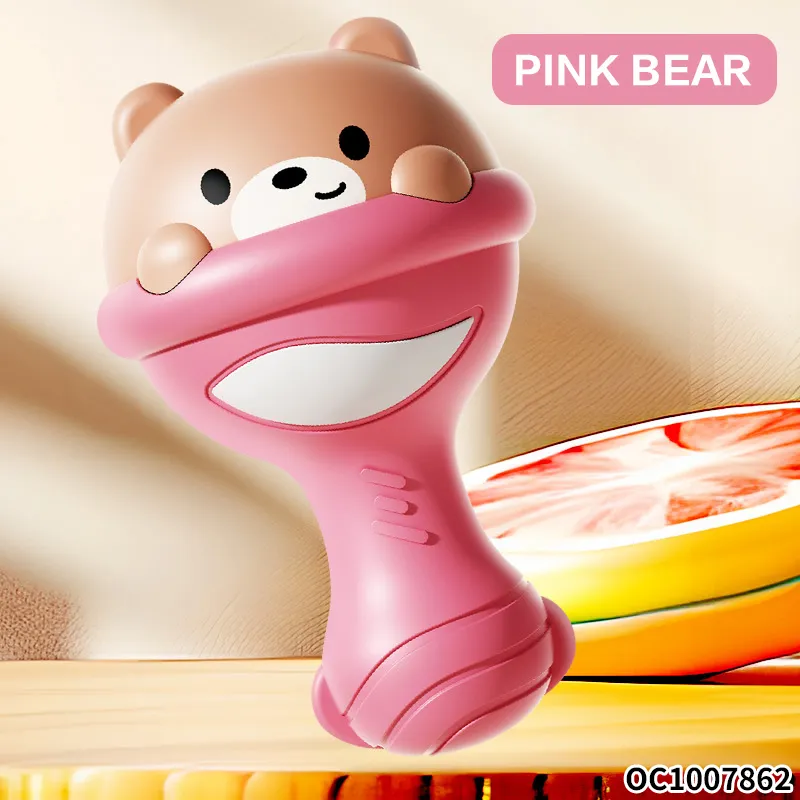 Cute Cartoon Bear Design Cheap Items Animal Grasping Toys Funny Baby Product Plastic Rattles Sand Hammer Toys for Wholesale