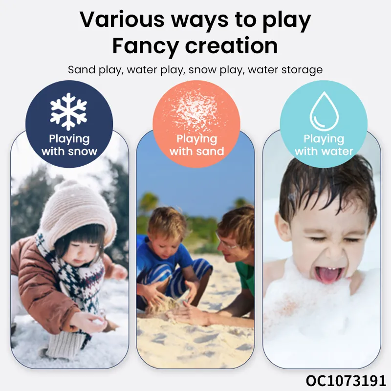 Wholesale Pink Animals Made Foldable Silicone Sand Fun Summer Beach Sand Toys for Kids