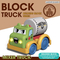 Wholesale Educational Montessori Plastic Kids Car DIY Building Block Toy with Light and Music
