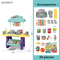 Trending New Arrivals DIY Shopping Games Supermarket Pretend Play Scanner Convenience Store Kitchen Set Miniature Toy for Kids