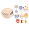 Wholesale Montessori Newborn Gift Set Soft Teether Silicone Plastic Hand Rattle Bell Baby Teether Toy