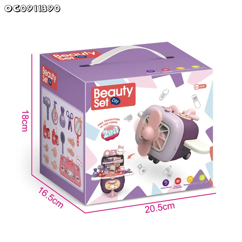 Wholesale Plastic Beauty Girls Makeup Mirror Girls Make up Play Toy Gift Set