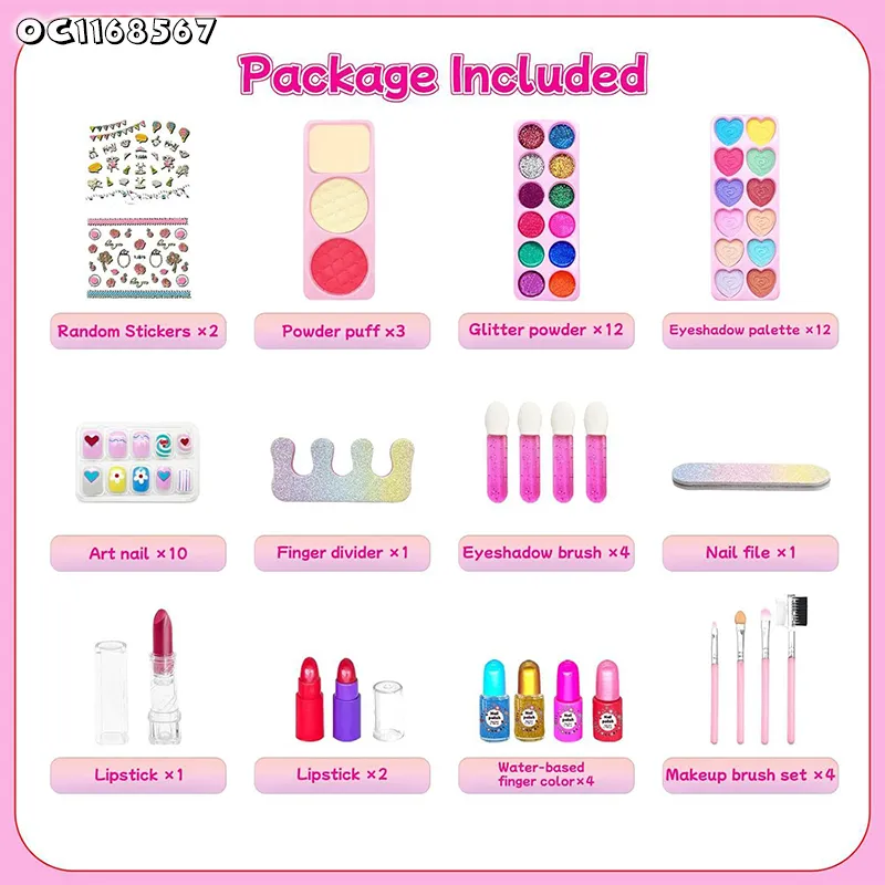 Shadow Nail Gel Polish Kit Girls Beauty Fashion Portable Make up Makeup Box Toy for Wholesale