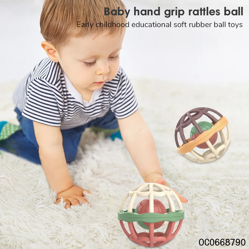 Wholesale Educational New Sensory Rattle Toy Soft Teether Set Activity Ball Plastic Baby Toy
