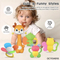Wholesale Silicone Soft Baby Montessori Giraffe Rattle Sensory Toys Baby Teether