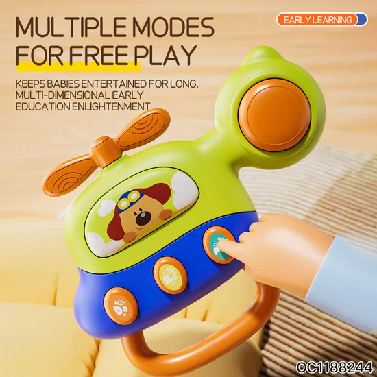 Educational Learning Toy Montessori Grasping Hand Bell Kids Toy Customized Non Toxic Plastic Baby Rattle Set Toys with Music