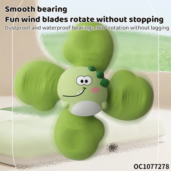 Baby Montessoris Silicone Spinning Bath Toys Bathing Sucker Sensory Toy Rotating Rattles Early Educational Fidget Toy