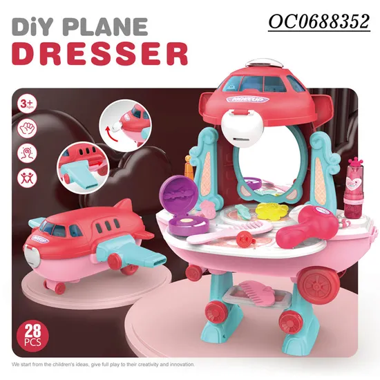 Wholesale Dresser Beauty Makeup Table Kid's Make up Toy Role Play Gift Set for Girls