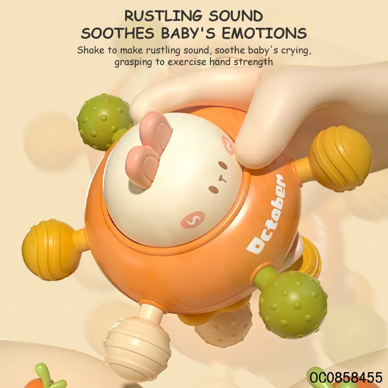 Montessori Sensory Montessori Rattle Silicone Rubber Wholesale Plastic Baby Toys