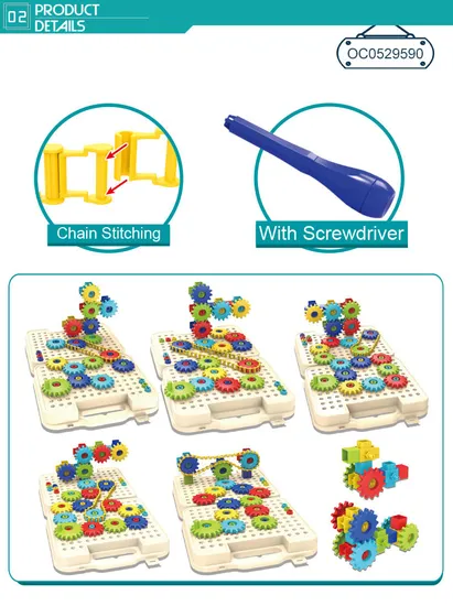 Wholesale Educational Montessori Creative Plastic DIY Building Blocks Toy for Kids