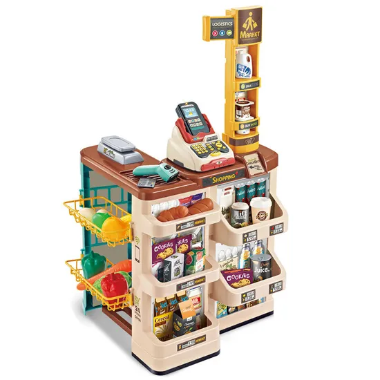 Supermarket Shopping Role Play Toys Kids Shop Toys with Cash Register