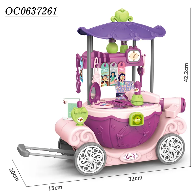 Wholesale 6in1 Multifunction Small Fashion Beauty Portable Makeup Make up Beauty Girl Set Toy for Kids