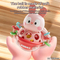 Wholesale Cartoon Animal Shape Teether Rattles Rabbit Baby Tumbler Soft Sensory Roly Poly Silicone Plastic Baby Toys