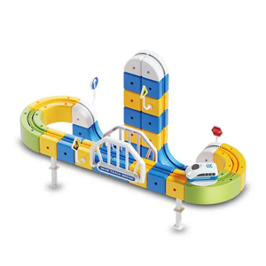 Wholesale 2026 New Design Magnetic Train Set DIY Montessori Magnetic Educational Track Block Car Toy for Kid