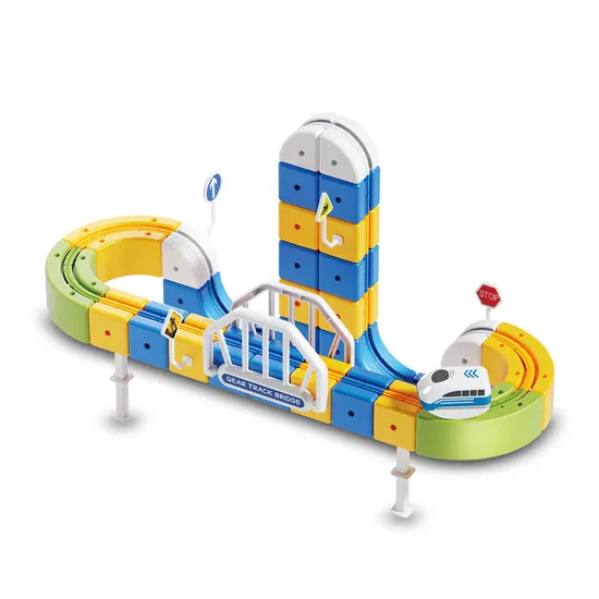 Wholesale 2026 New Design Magnetic Train Set DIY Montessori Magnetic Educational Track Block Car Toy for Kid