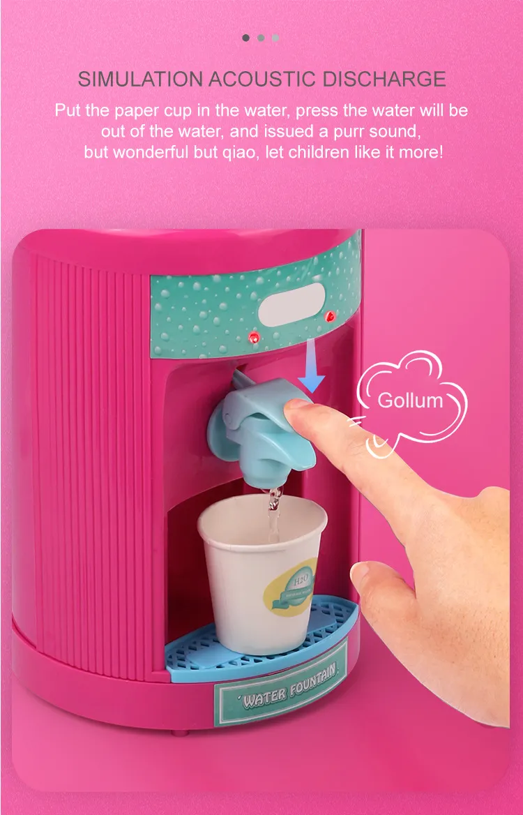Wholesale Funny Mini Children's Plastic Kitchen Tool Appliance Drink Water Dispenser Small Toys for Kids Pretend Play