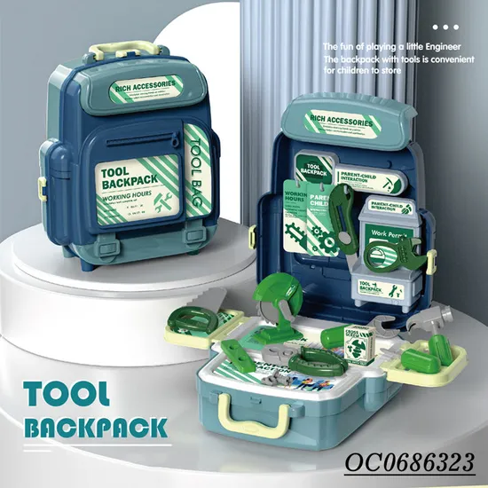 Kids Mechanic Repair Tool Box Kit Set Learning Tool Toy for Sale with Backpack
