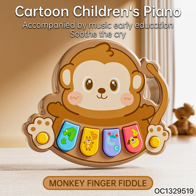 Wholesale Montessori Cute Cartoon Animal Monkey Baby Soothing Toys Set Electric Educational Musical Piano Keyboard for Wholesale
