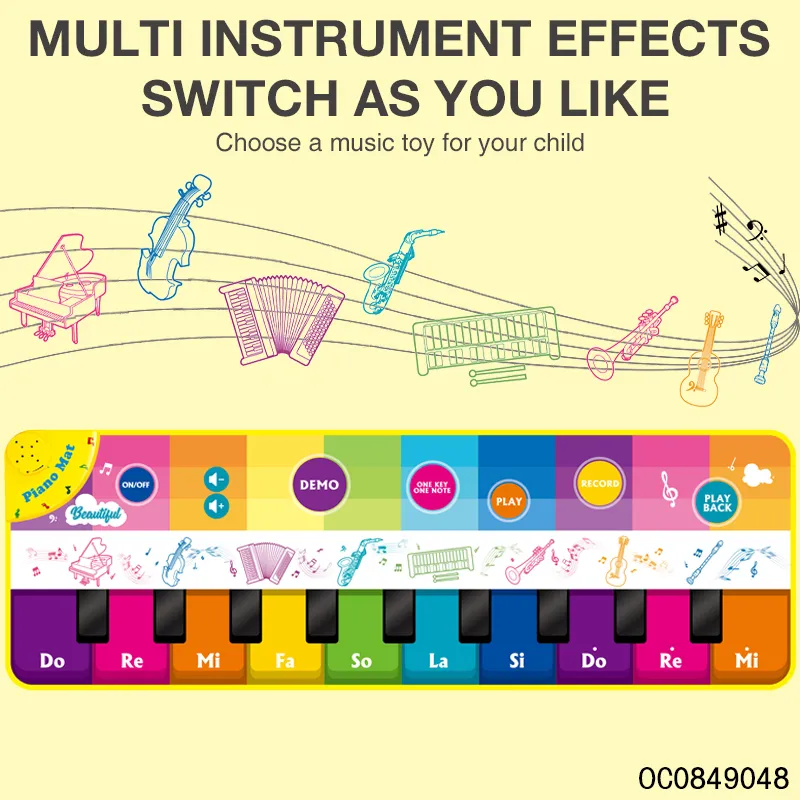 Wholesale Children Montessori Musical Instruments Piano Light-up Keyboard Electronic Toy for Kids