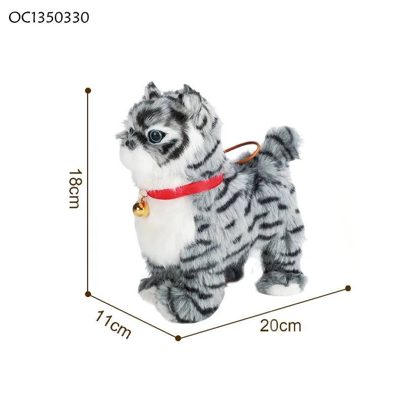 Wholesale Educational Electronic Pet Walking Plush Stuffed Animal Cat Plush Toy