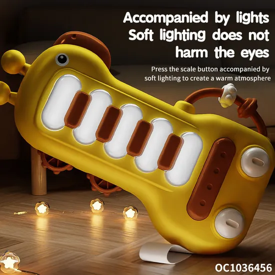 Wholesale Plastic Cartoon Giraffe Keyboards Music Electronic Baby Musical Piano Keyboard Toy