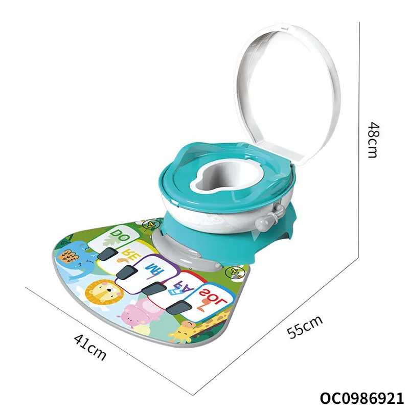 Wholesale Electronic 3 in 1 Potty Training Seat Products Piano Baby Rainbow Keyboard Toilet Toys