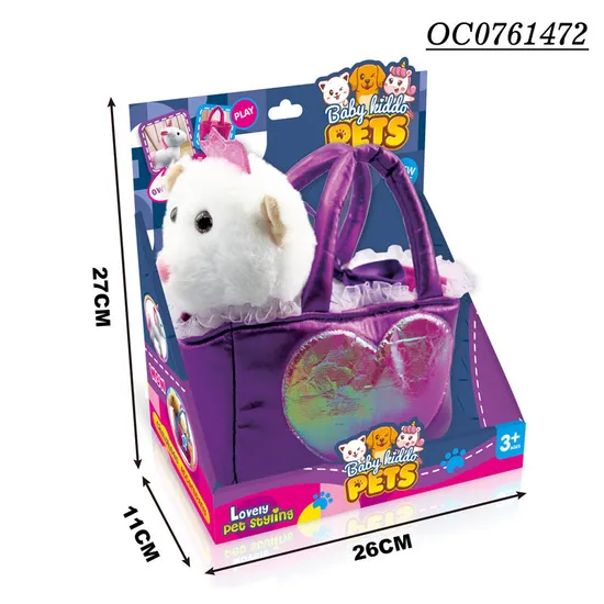Wholesale Children High Quality Baby Cute Soft Handbag Cat Stuffed Animal Plush Toy for Kids