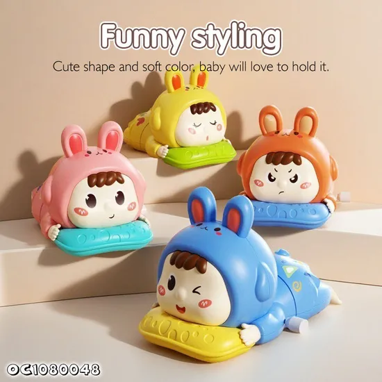 Wholesale Popular Animal Plastic Wind up Car Born Baby Gift Montessori Sensory Doll Toys