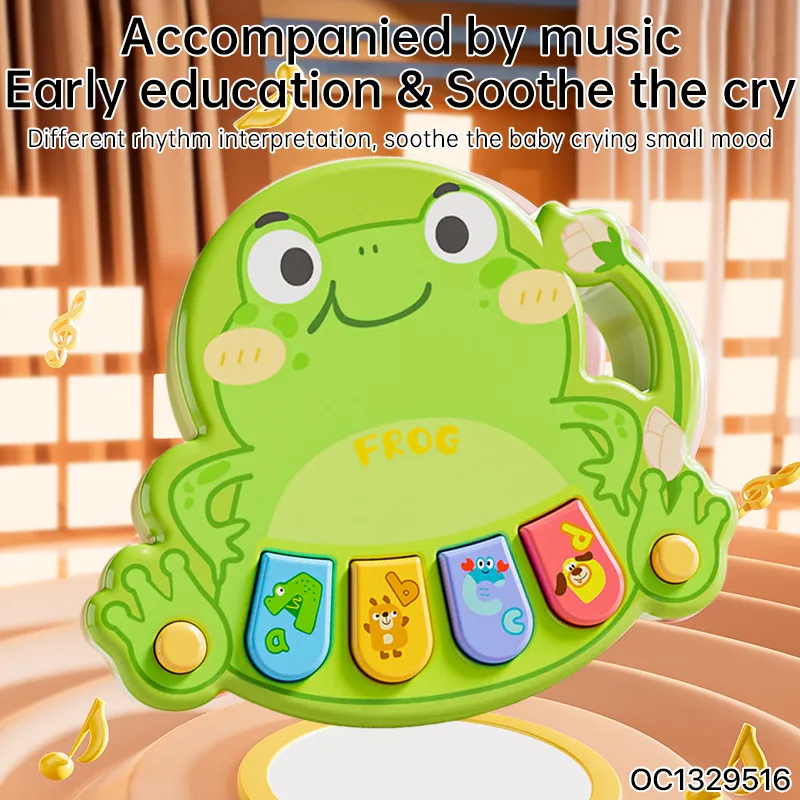 Wholesale Baby Kids Musical Educational Animal Farm Electronics Music Piano Light-up Keyboard Toy for Christmas Birthday