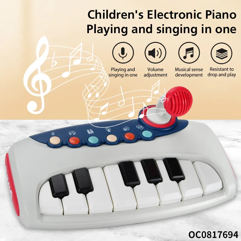 Wholesale Montessori Musical Instruments Children's Battery Operated Toy Electronic Keyboard Piano for Baby Kids