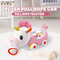 Wholesale Educational Learn to Walk Rope Pull Car Custom Horse Stuffed Animal Soft Horse Plush Toys