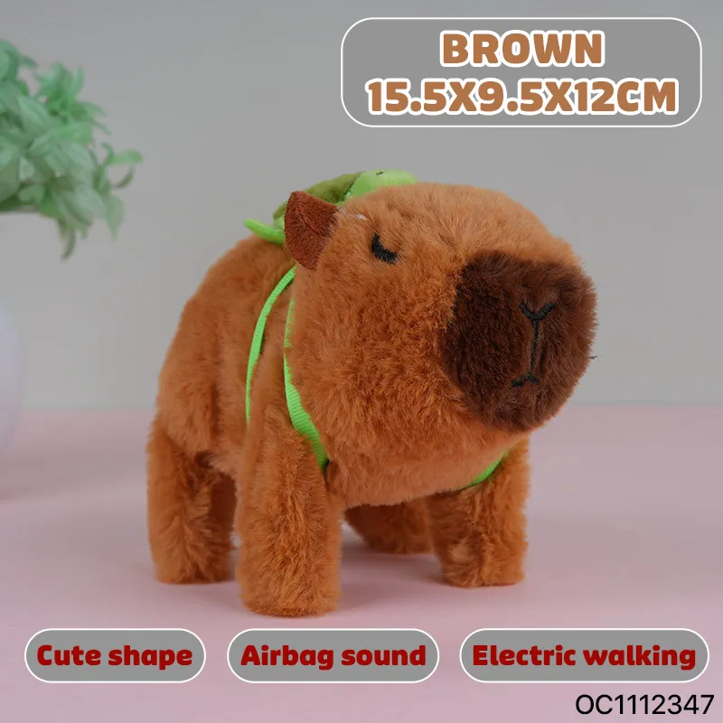 Wholesale Cute Stuffed DIY Kapibala Hot Selling Plush Doll Electric Walking Sound Dancing Toy
