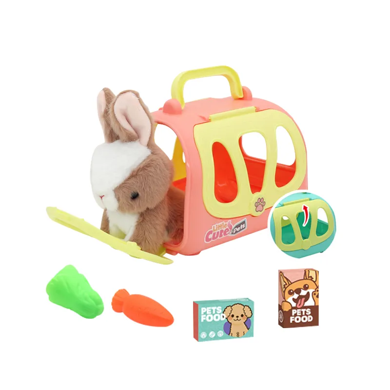 Wholesale Custom Cute Baby Stuffed Animal Rabbit Pretend Play Pet Plush Toy