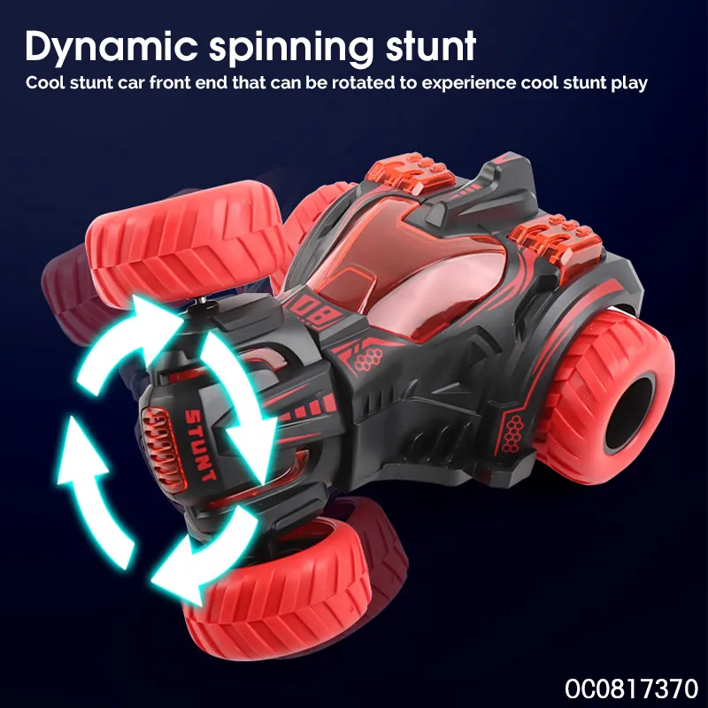 Wholesale Children Cheap Plastic Friction Stunt Super Car 360 Rotating Toy for Kids