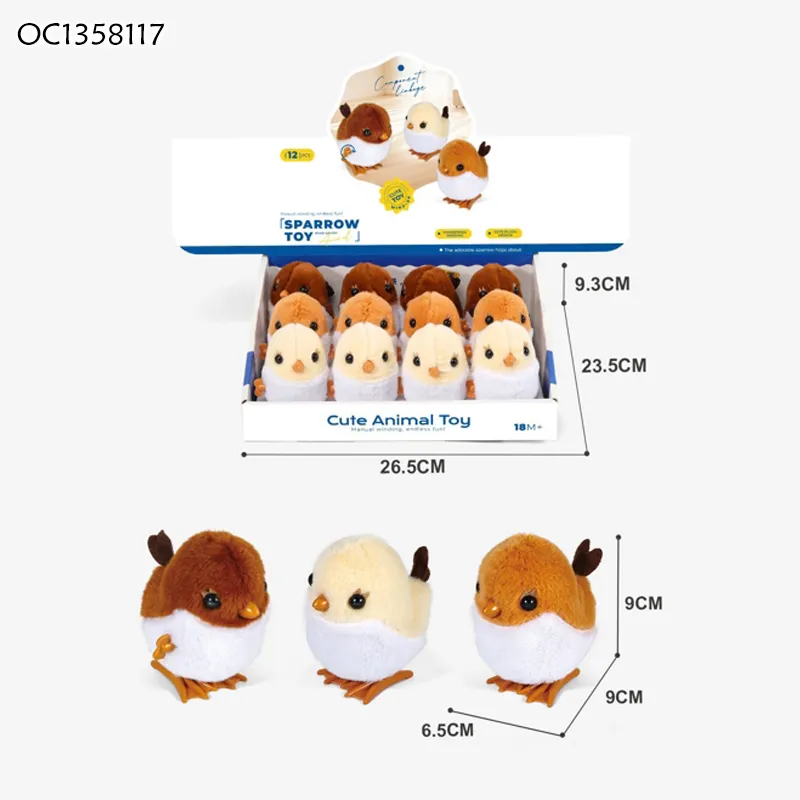 Wholesale First Selling Plastic Plush Animal Bulk Jumping Wind up Chicken Cheap Toy