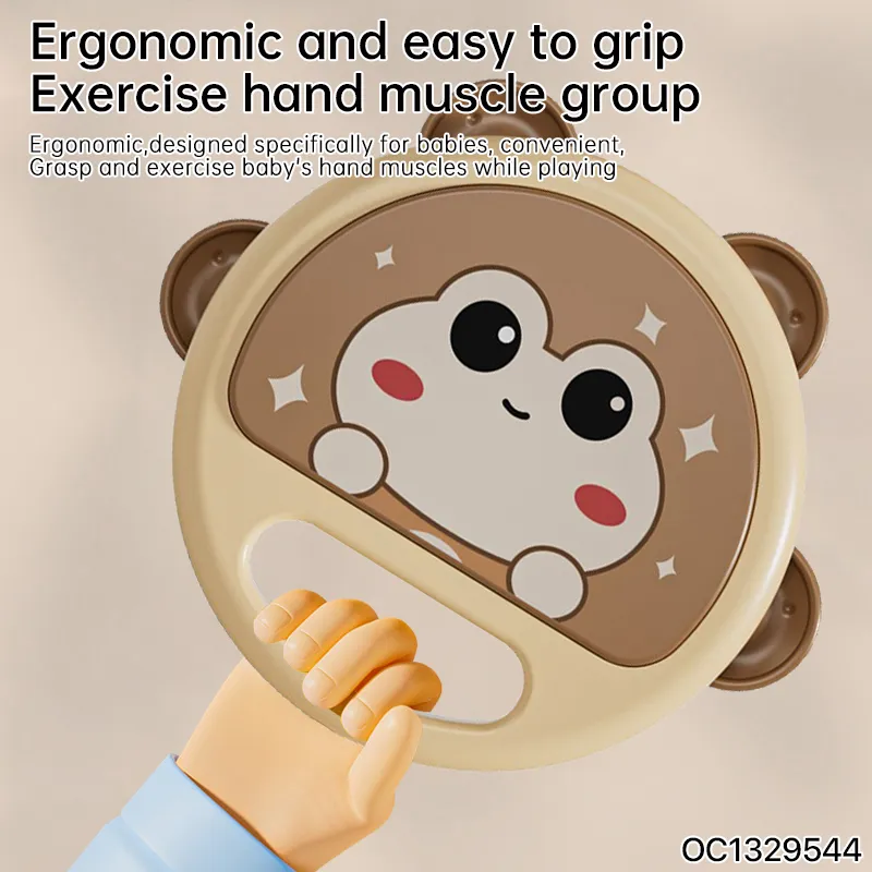 Wholesale Cartoon Frog Plastic Sensory Music Soothing Happy Montessori Hand Drum