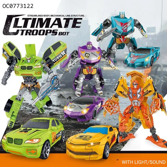 Wholesale Plastic Interactive Transforming Hot Selling Plastic Intelligent Smart Robot for Kids with Light Sound