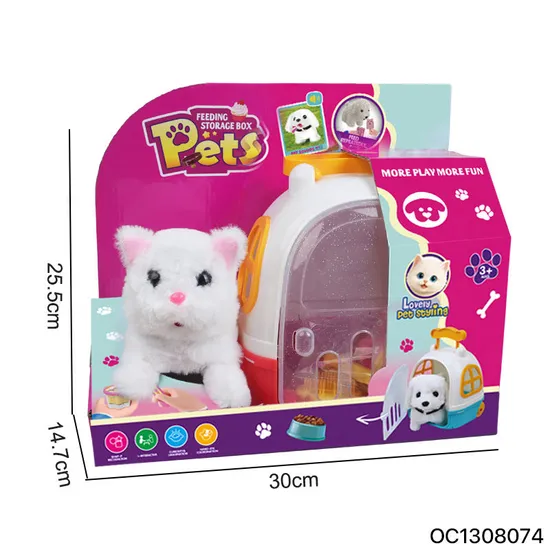 Wholesale Customized Plush Stuffed Animal Electric Walking Cat Battery Operated Plush Toy