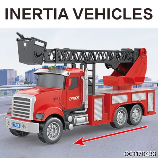 Wholesale Construction 1: 18 Scale Friction Educational Folding Fire Toy Models Truck