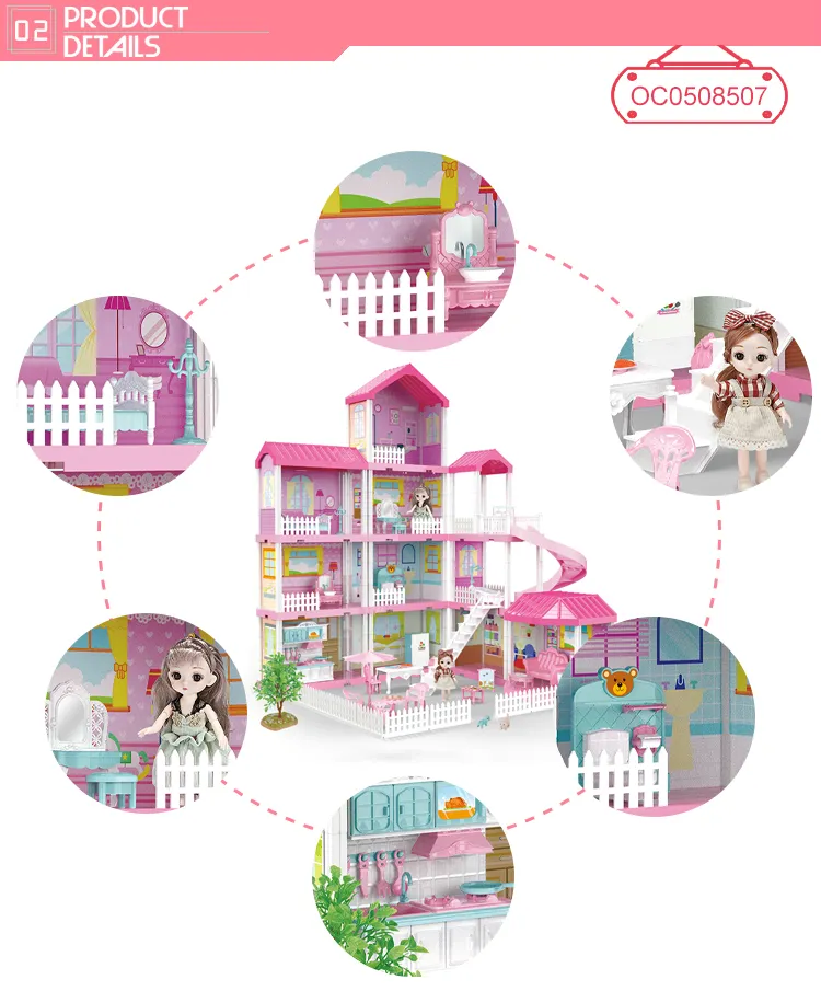 Wholesale Miniature Girl Dly Portable Kids Baby Toys Doll House