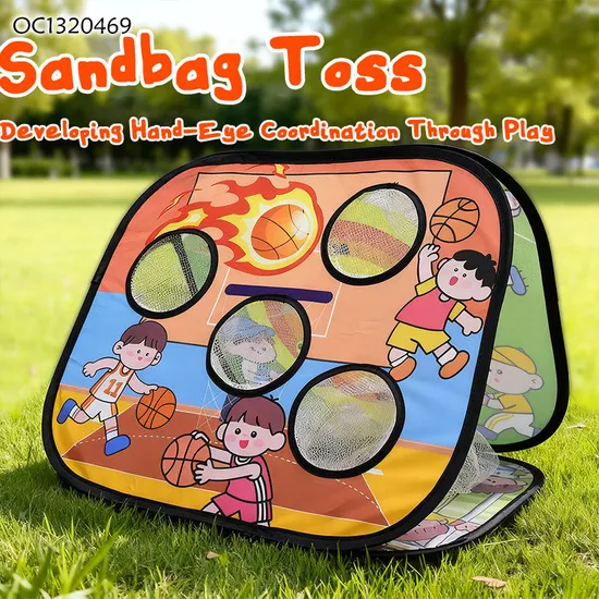 Wholesale Portable Interactive Folding Football Mini Soccer Game Ball Outdoor Sports Equipment Goal