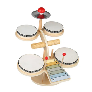 Wholesale Plastic Children Musical Baby Educational Montessori Musical Keyboard Instrument Wooden Toy Drum