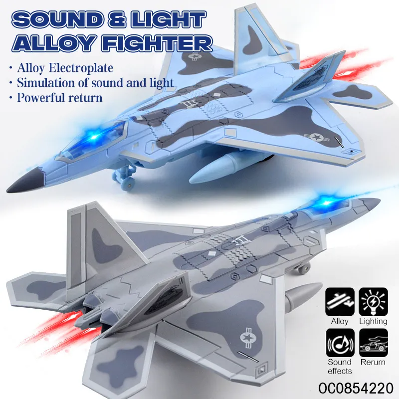 Wholesale Mini Metal Plane Metal Diecast Toys Model with Light Music