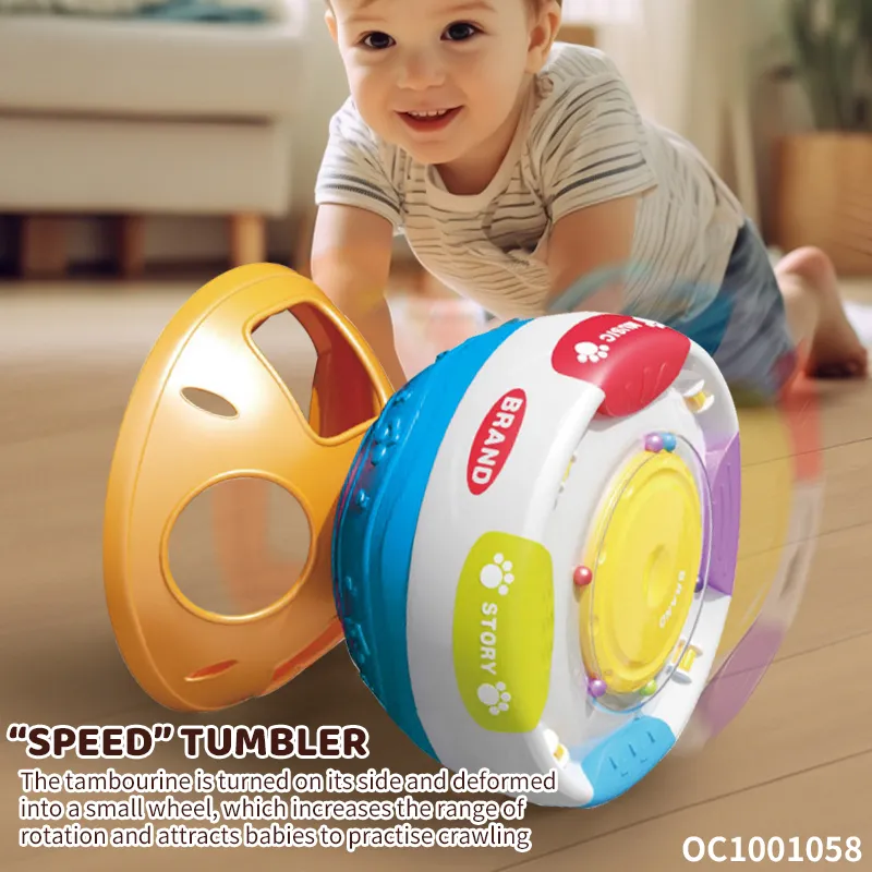 Wholesale Plastic Learning Exercise Shapes Baby Musical Montessori Drum Bellball Toys with Music and Sound
