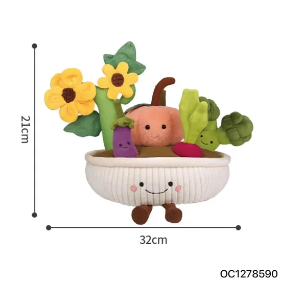 Wholesale Stuffed Soft Vegetables Plush Education Hand Eye Coordination Toys