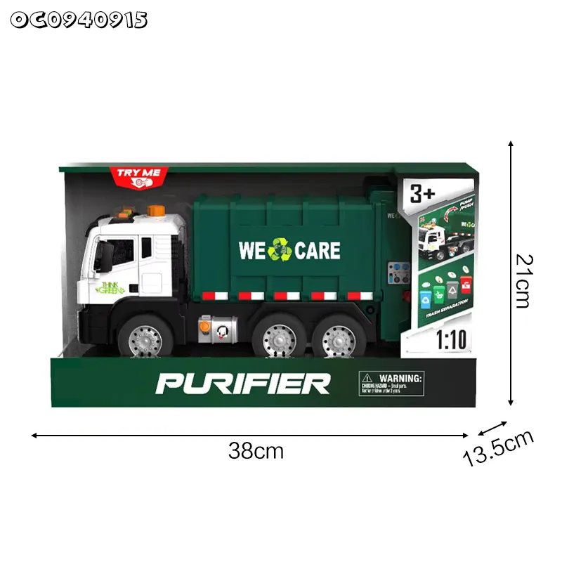 Wholesale 1: 10 Scale Miniature Construction Kids Truck Friction Vehicle Mini Collection Truck with Light and Sound