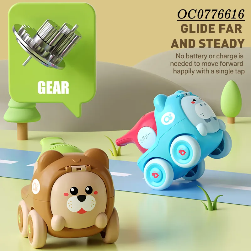 Wholesale Miniature Friction Mini Little Cute Animal Kids Children Plastic Toy Car