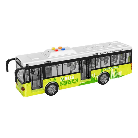 Wholesale Plastic Battery Operated Friction Bus Model Kids Car Set Toys with Light Sound