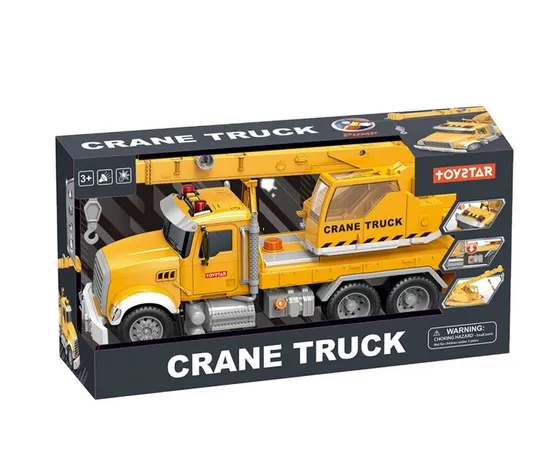 Wholesale Children Friction Truck Crane Construction Mini Car Toys Model for Kids with Light Sound